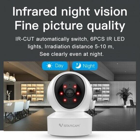 VStarcam CS49Q 4MP HD 5G WiFi Security IP Camera Mini Baby Monitor Night Vision - Picture 4 of 14